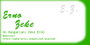 erno zeke business card